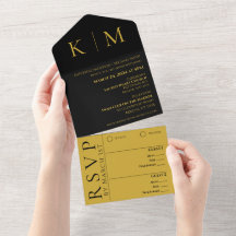 Casamento Dourado-Monograma-Moderno-