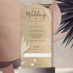 Casamento Dourado Pampas Grass