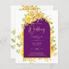 Casamento Dourado Roxo Púrpura da Magenta Amarela