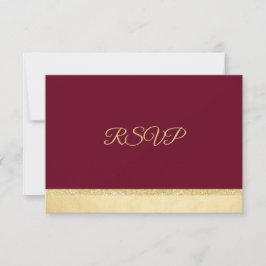 Casamento Dourado RSVP de outono Personalizado