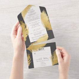 Casamento Dourado Tropical Moderno