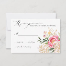 Casamento Dourado Watercolor Rsvp