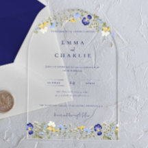 Casamento Elegante Boho Flores Silvestres azul Ras