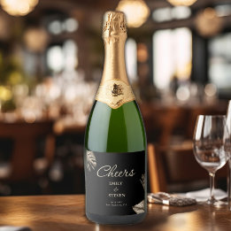 Casamento Elegante Botânico Negro e Dourado