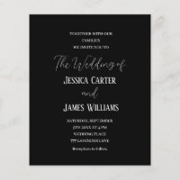 Casamento Elegante Branco e Negro Simples