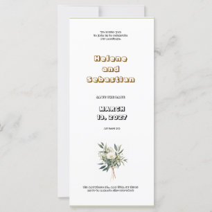 Casamento elegante branco, preto e verde
