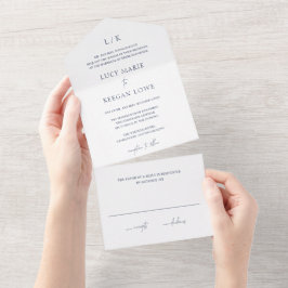 Casamento Elegante Clássico Azul de Lucy Marinho