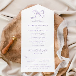 Casamento Elegante com Laço de Lavanda