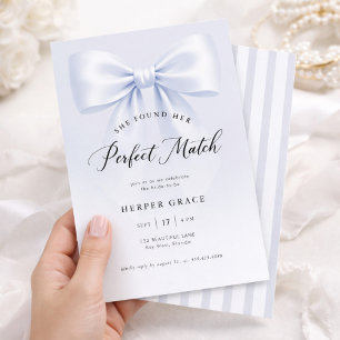 Casamento Elegante com Laço e Listras - Convite de
