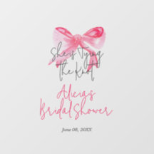 Casamento Elegante com Laço Rosa para Chá de Noiva