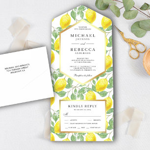 Casamento Elegante com Limões e Vegetação Botânica