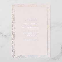 Casamento Elegante Damask Prata Creme Salve A Data
