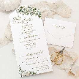 Casamento Elegante de Abóbora e Folhagens de Outon