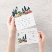 Casamento Elegante de Acampamento com Floresta de 