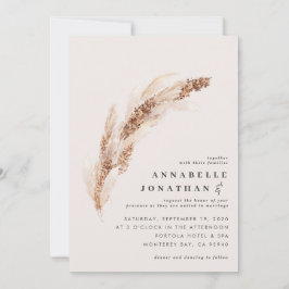 Casamento elegante de capim-de-boho natural