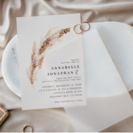 Casamento elegante de capim-de-boho natural