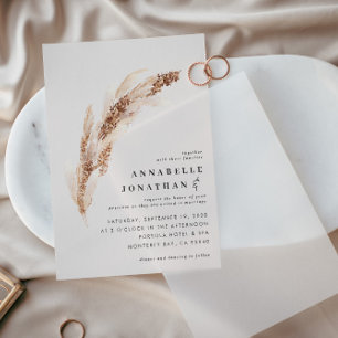 Casamento elegante de capim-de-boho natural