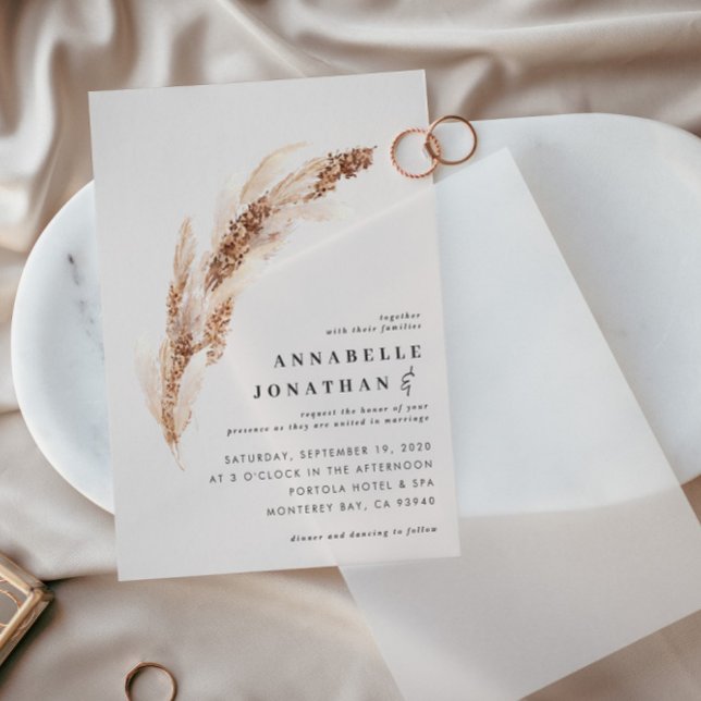 Casamento elegante de capim-de-boho natural (Criador carregado)