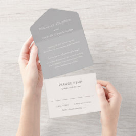Casamento elegante de Cinzas simples