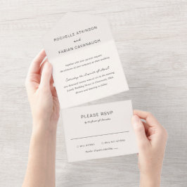 Casamento Elegante de Creme Simples