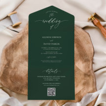 Casamento Elegante de Emerald Green QR