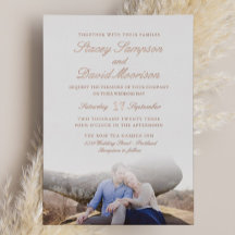 Casamento Elegante De Fotos Com Rosa Real Dourado