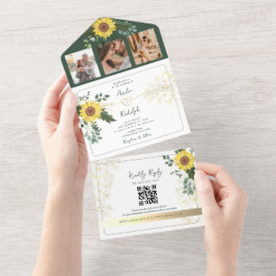 Casamento Elegante de Girassóis Botânicos Verdes