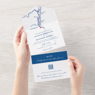 Casamento Elegante de Marinhos do Mapa do Ogunpens
