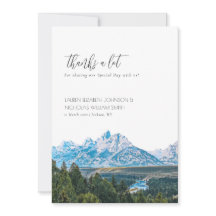 Casamento Elegante de Montanha Agradecimento