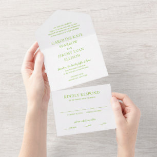 Casamento Elegante de Verde limão Limpo