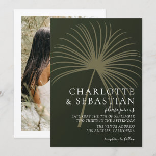 Casamento Elegante Do Ventilador Botânico Verde Mo