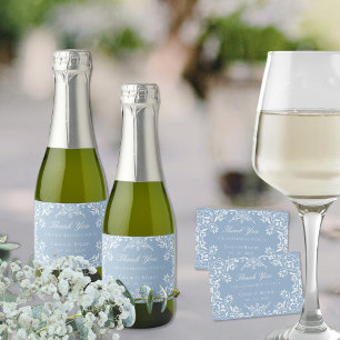 Casamento Elegante Dusty Blue Chinoiserie Obrigado