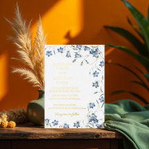 Casamento Elegante Floral Campainha Azul