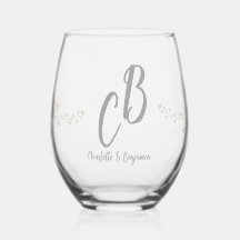 Casamento Elegante Flores Monograma de Casal de Pá