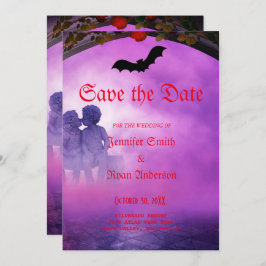 Casamento elegante gótico salvar a data Convite