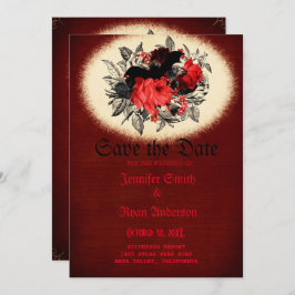 Casamento elegante gótico salvar a data Convite