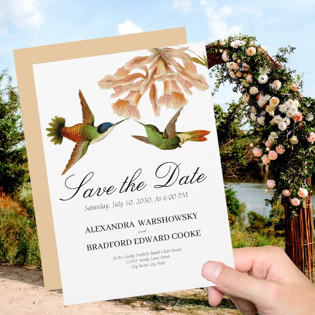 Casamento Elegante Hummingbird Blush Lily Rosa (Criador carregado)