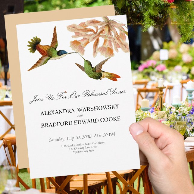 Casamento Elegante Hummingbird Blush Lily Rosa (Criador carregado)