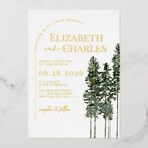 Casamento Elegante Minimalista Russo Pine Trees