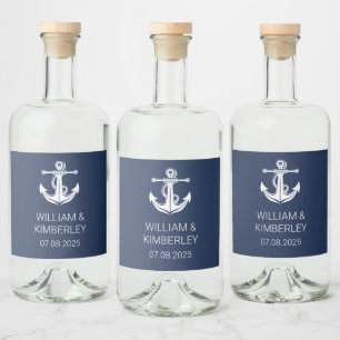 Casamento Elegante Náutico Azul-Marinho Anchor