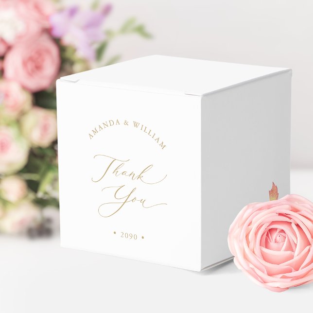 Casamento Elegante Obrigado Caixa Favorável (Criador carregado)