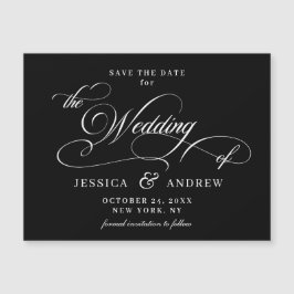 Casamento elegante Salve a data Simples Cartão Mag
