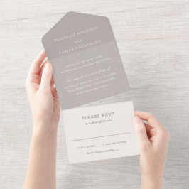 Casamento Elegante Simples Taupe