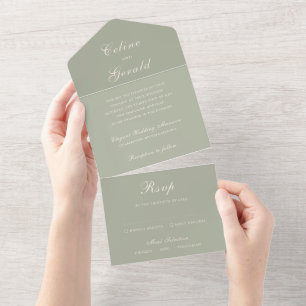 Casamento Elegante Verde Clássico