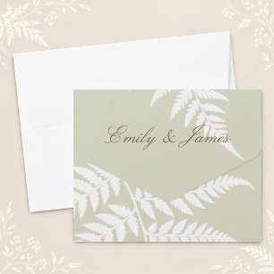 Casamento Elegante Verde Sage Claro e Samambaia Br