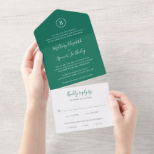 Casamento Elegante Verde Tradicional Emerald
