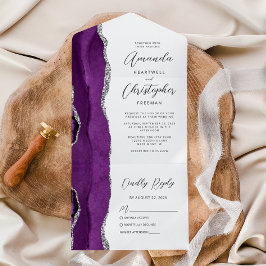 Casamento em Ágata Roxa Prata