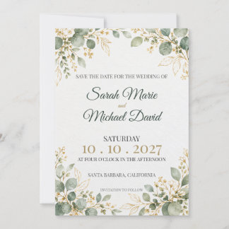Casamento em Água-forte de Eucalipto Verde Sálvia