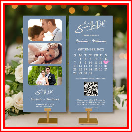 Casamento em Azul Empoeirado | Código QR de Foto