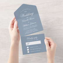 Casamento em Azul Poeirento Escrita Elegante Calig
